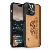 Slim Wooden iPhone Case | California Republic in Mahogany