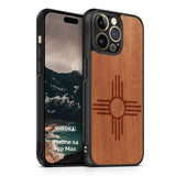 Slim Wooden iPhone Case (New Mexico State Flag in Mahogany)