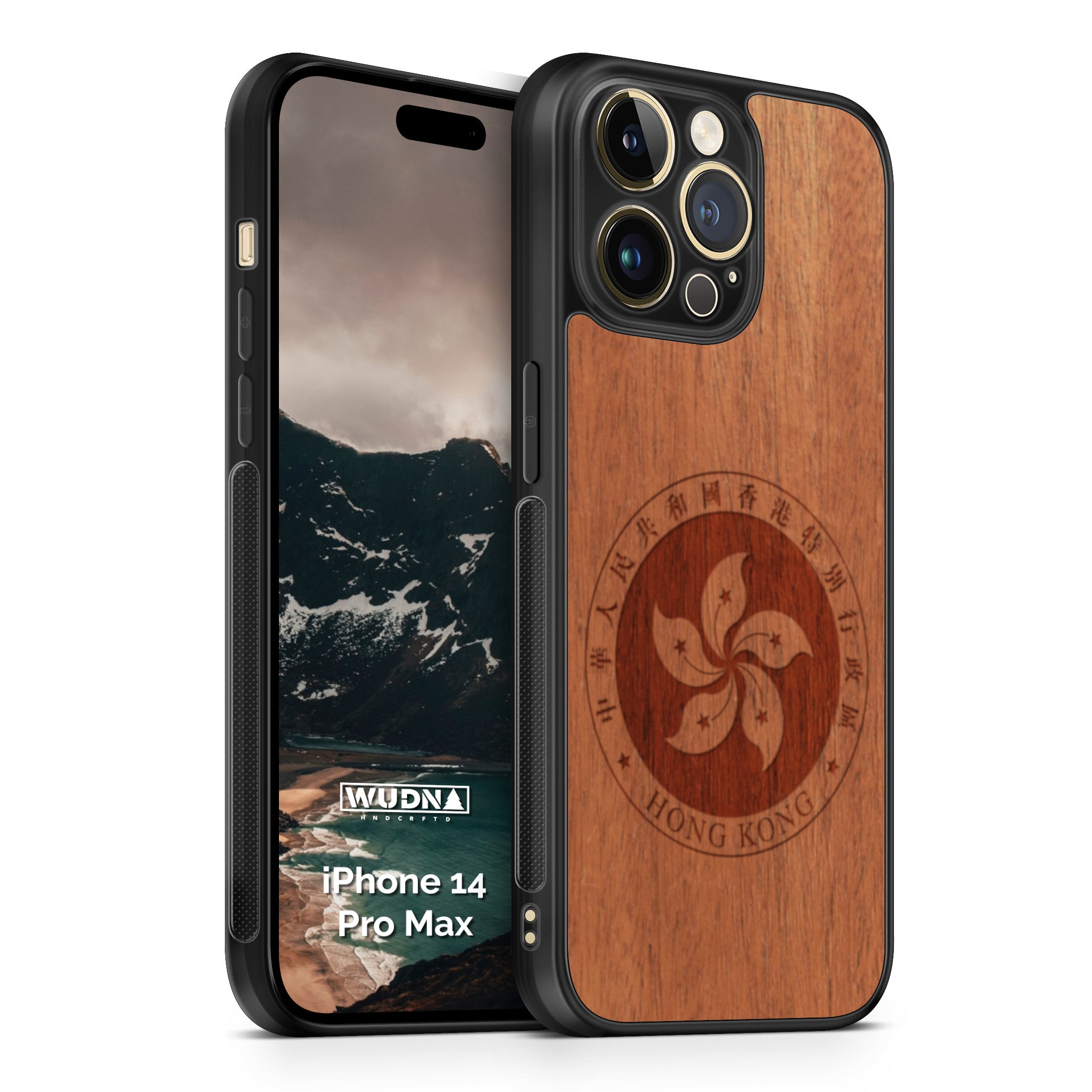 Slim Wooden iPhone Case (Hong Kong in Mahogany)