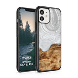 Slim Resin & Wood iPhone Case (Coastline Collection - Arctic White)