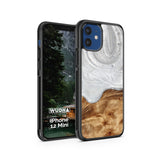 Slim Resin & Wood iPhone Case (Coastline Collection - Arctic White)