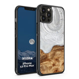 Slim Resin & Wood iPhone Case (Coastline Collection - Arctic White)