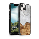 Slim Resin & Wood iPhone Case (Coastline Collection - Arctic White)