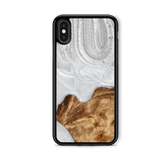 Slim Resin & Wood iPhone Case (Coastline Collection - Arctic White)