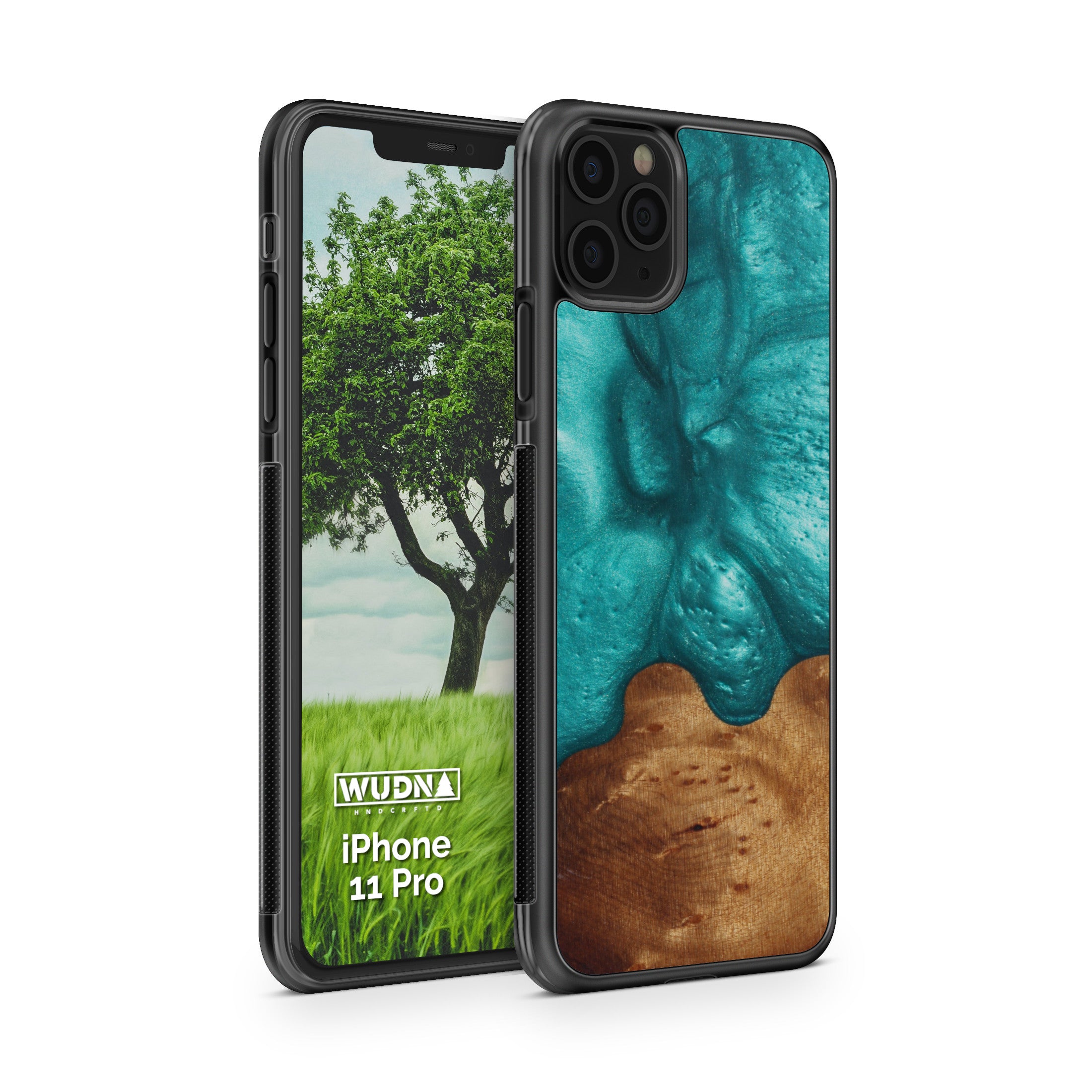 Resin Wood iPhone Case Coastline Collection Deep Sea Green $29