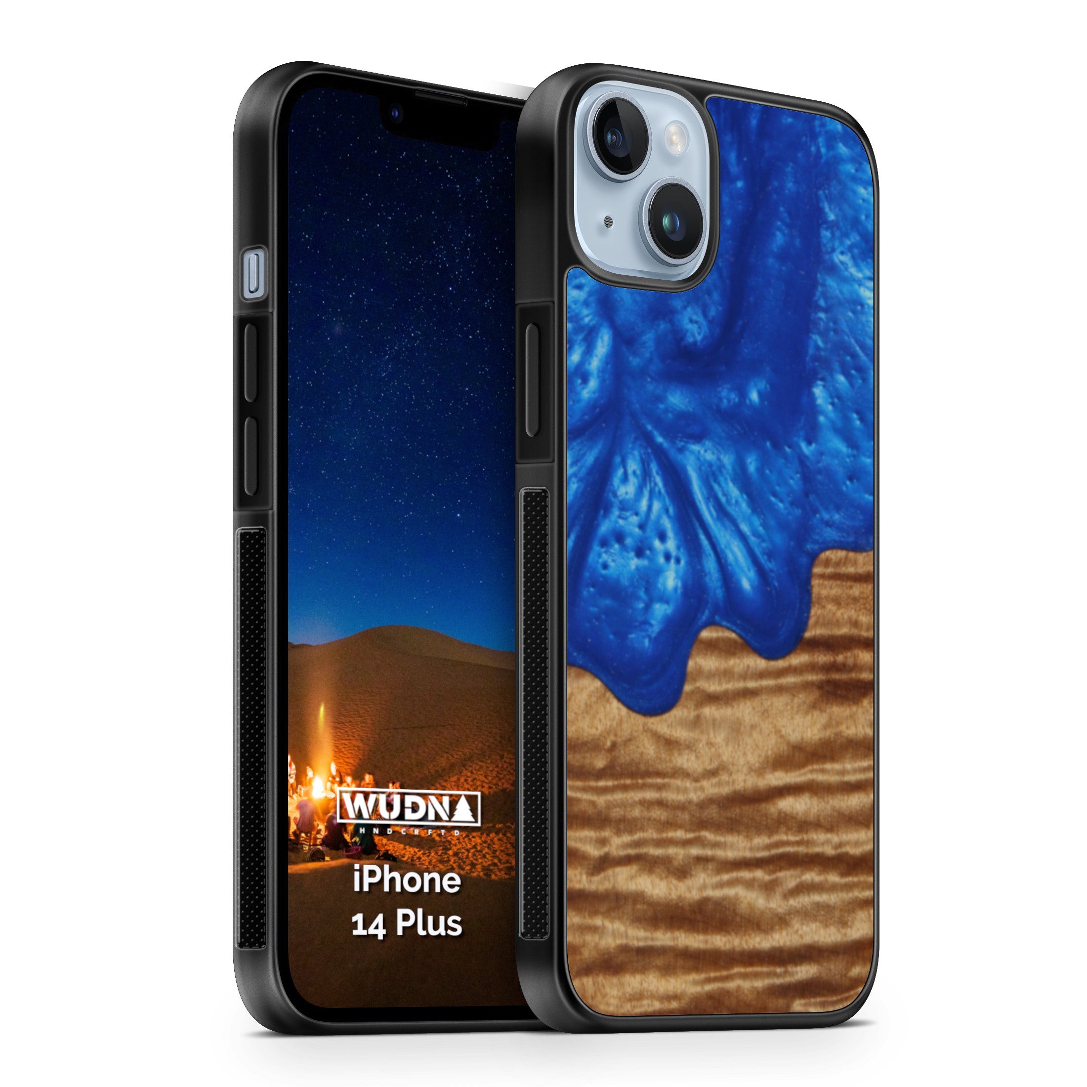 Resin & Wood iPhone Case - Coastline Collection - Diver's Blue Resin & Wood iPhone Case - Coastline Collection - Diver's Blue