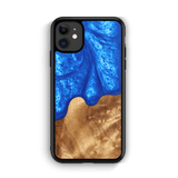 Slim Resin & Wood iPhone Case (Coastline Collection - Diver's Blue)