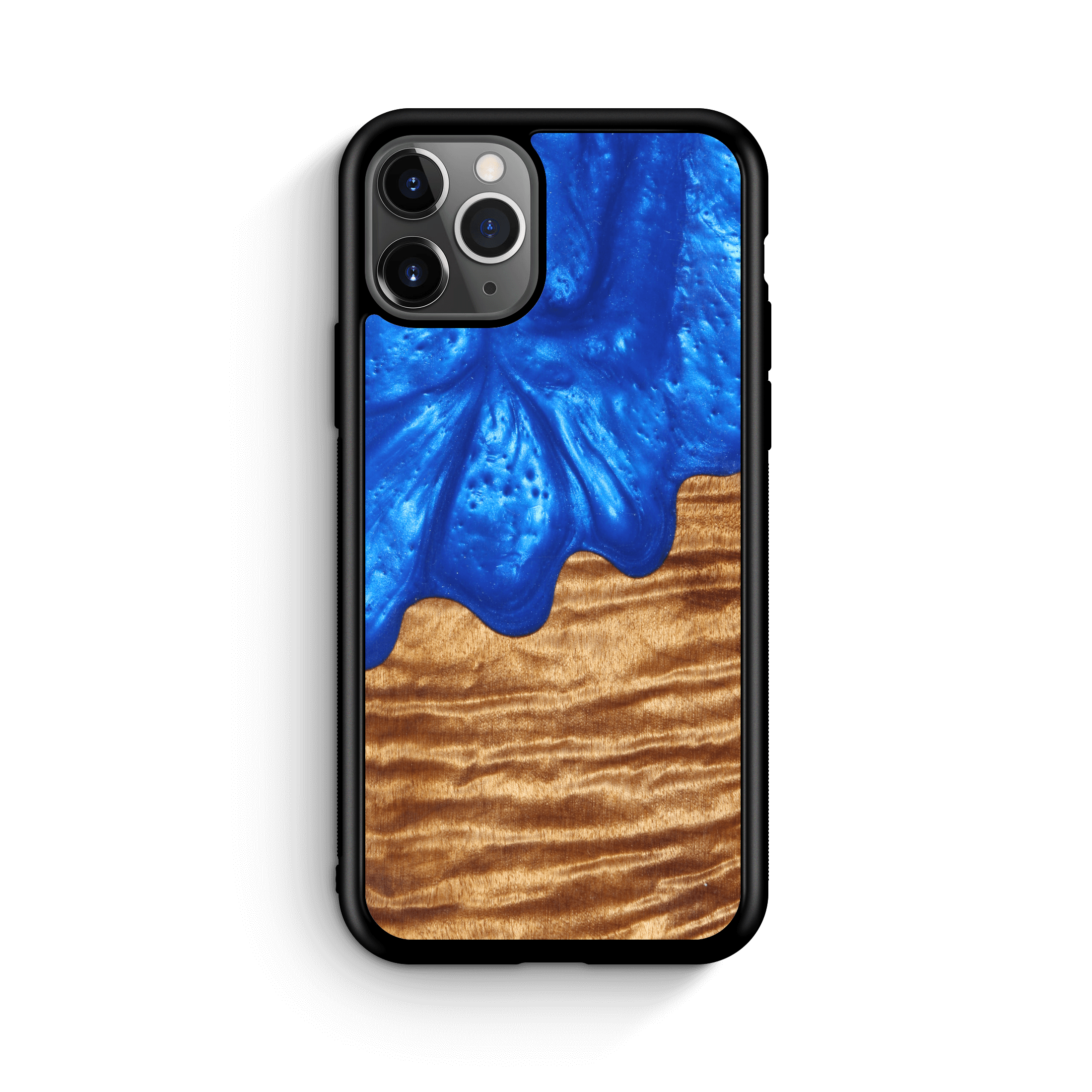 Resin & Wood iPhone Case - Coastline Collection - Diver's Blue Resin & Wood iPhone Case - Coastline Collection - Diver's Blue