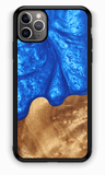 Slim Resin & Wood iPhone Case (Coastline Collection - Diver's Blue)