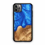 Slim Resin & Wood iPhone Case (Coastline Collection - Diver's Blue)