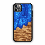 Slim Resin & Wood iPhone Case (Coastline Collection - Diver's Blue)