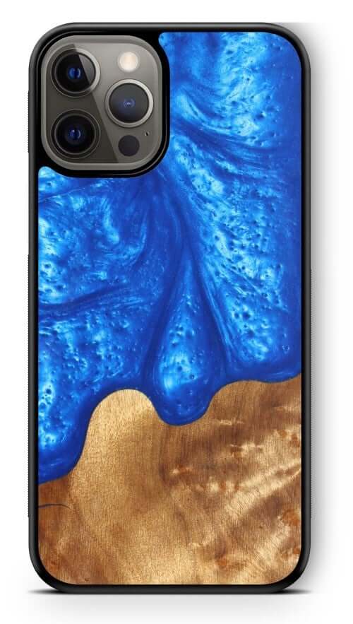 Resin & Wood iPhone Case - Coastline Collection - Diver's Blue Resin & Wood iPhone Case - Coastline Collection - Diver's Blue