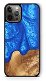 Slim Resin & Wood iPhone Case (Coastline Collection - Diver's Blue)