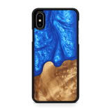 Slim Resin & Wood iPhone Case (Coastline Collection - Diver's Blue)