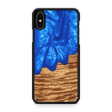 Slim Resin & Wood iPhone Case (Coastline Collection - Diver's Blue)