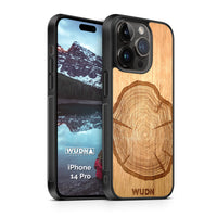 Slim Wooden iPhone Case (Tree Stump in Mahogany)
