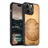 Slim Wooden iPhone Case (Tree Stump in Mahogany)