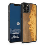 Slim Wooden Phone Case (Sawtooth Mountains Walnut Sky)