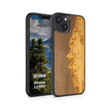 Slim Wooden Phone Case (Sawtooth Mountains Walnut Sky)