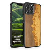 Slim Wooden Phone Case (Sawtooth Mountains Walnut Sky)