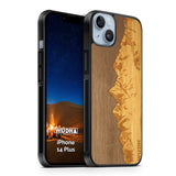 Slim Wooden Phone Case (Sawtooth Mountains Walnut Sky)