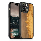 Slim Wooden Phone Case (Sawtooth Mountains Walnut Sky)