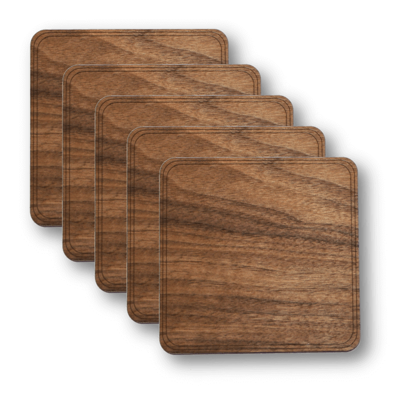 Customizable Wood Coasters - Set of 4 – Woodchuck USA