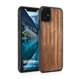 Slim Wooden iPhone Case (American Flag in Black Walnut)