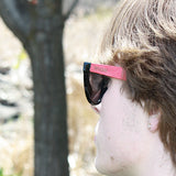 Hybrid Black Wanderer Sunglasses with Bluntslide Red Skatedeck Temple by WUDN