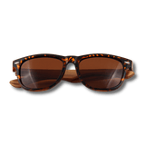 Real Zebra Wood Tortoise Frame Wanderer Sunglasses by WUDN