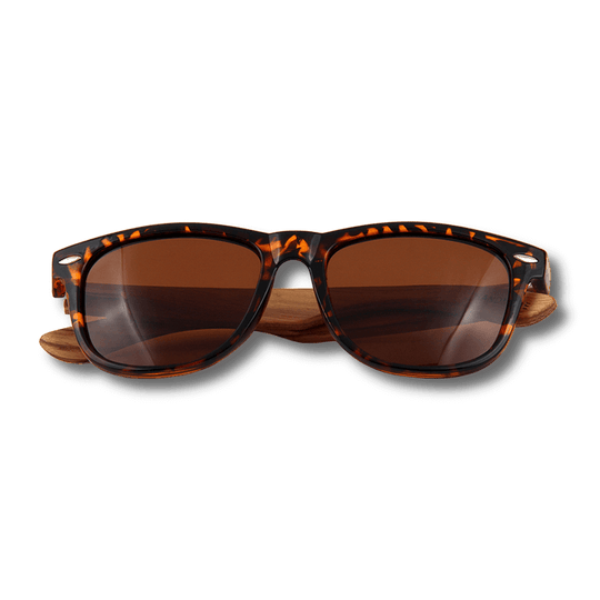 Real Zebra Wood Tortoise Frame Wanderer Sunglasses by WUDN, Sunglasses - WUDN
