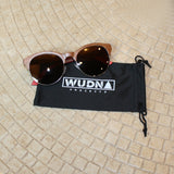 Recycled Skatedeck Brown 1/2 Wood Handrail Sunglasses by WUDN