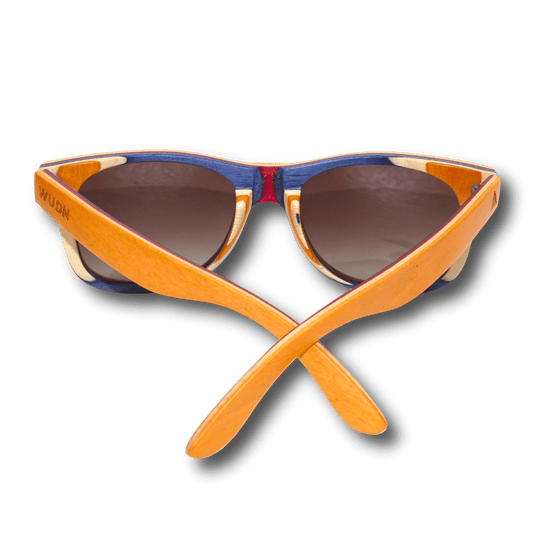 Recycled Skatedecks Halfpipe Orange Sunglasses by WUDN, Sunglasses - WUDN