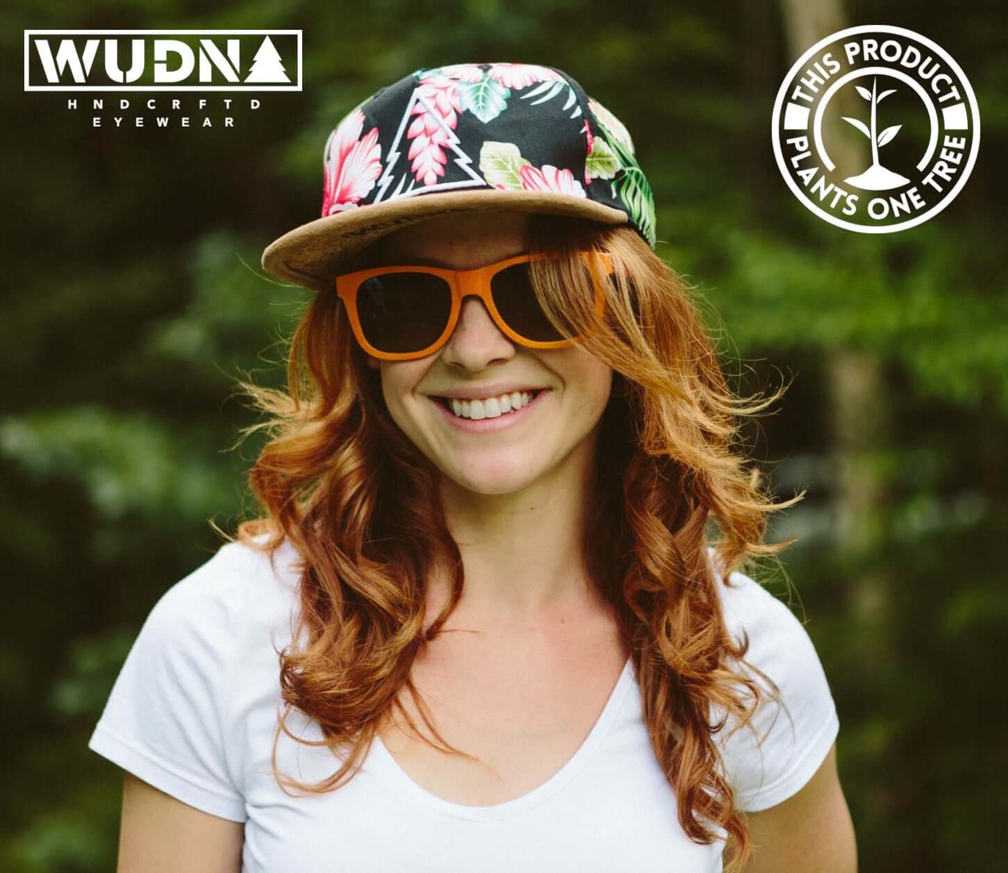 Recycled Skatedecks Halfpipe Orange Sunglasses by WUDN, Sunglasses - WUDN