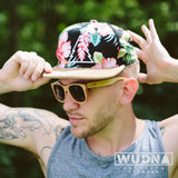 Recycled Skatedeck Kickflip Natural Sunglasses by WUDN, Sunglasses - WUDN