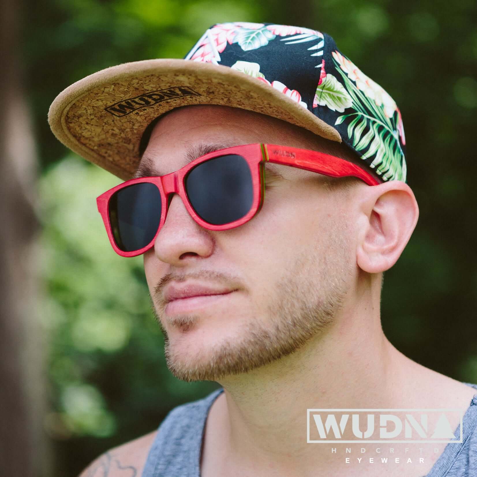 Recycled Skatedeck Bluntslide Red Sunglasses by WUDN, Sunglasses - WUDN