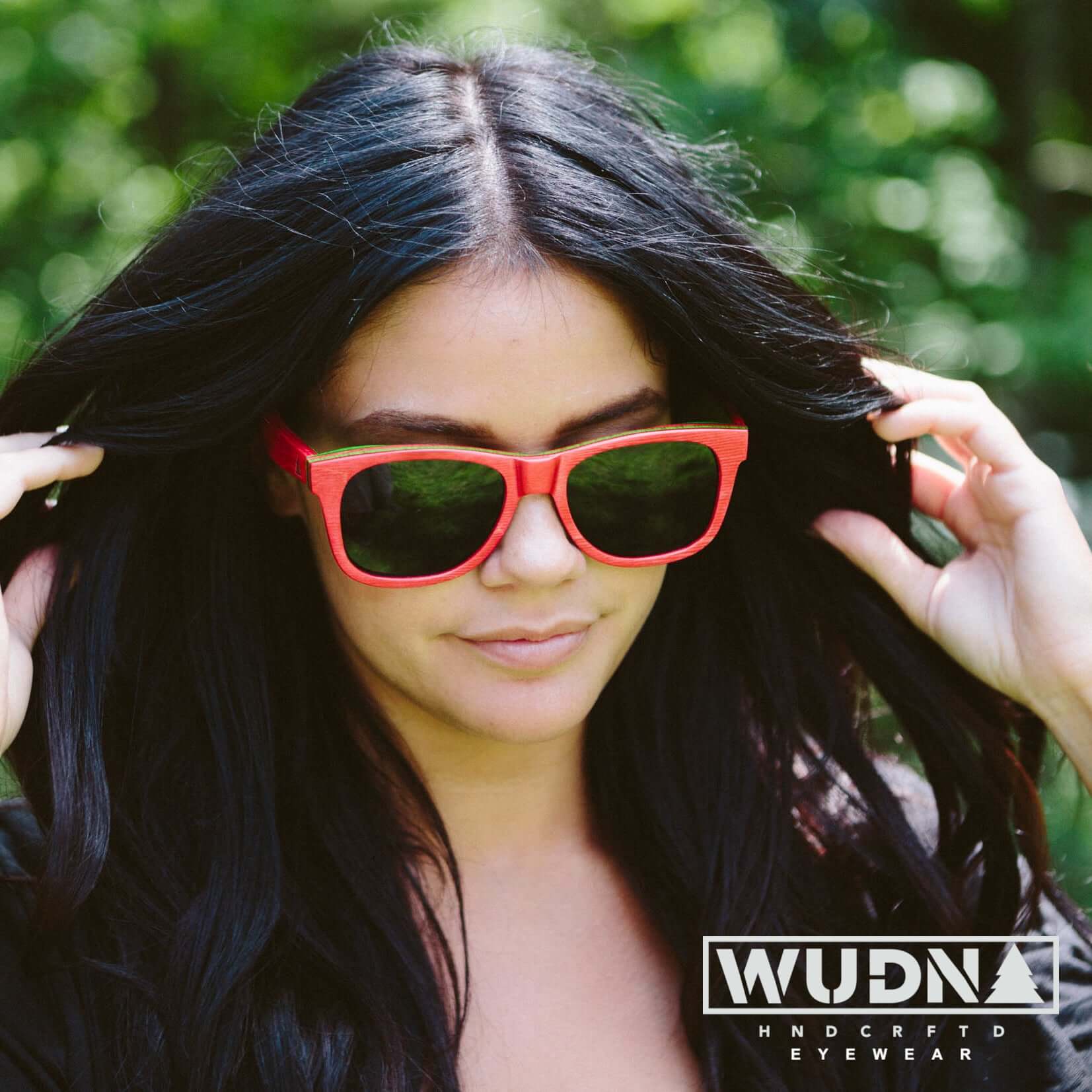Recycled Skatedeck Bluntslide Red Sunglasses by WUDN, Sunglasses - WUDN