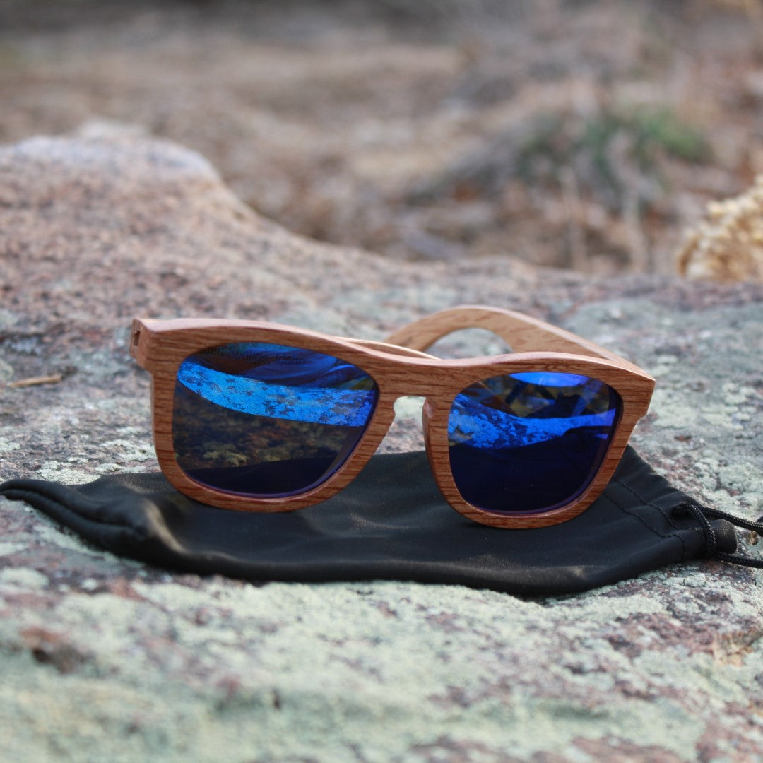 Real Zebra All Wood Jacks Sunglasses by WUDN