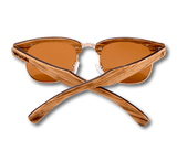 Real Zebra 1/2 Wood Browline Style RetroShade Sunglasses by WUDN, Sunglasses - WUDN