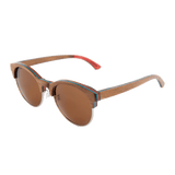 Recycled Skatedeck Brown 1/2 Wood Handrail Sunglasses by WUDN, Sunglasses - WUDN