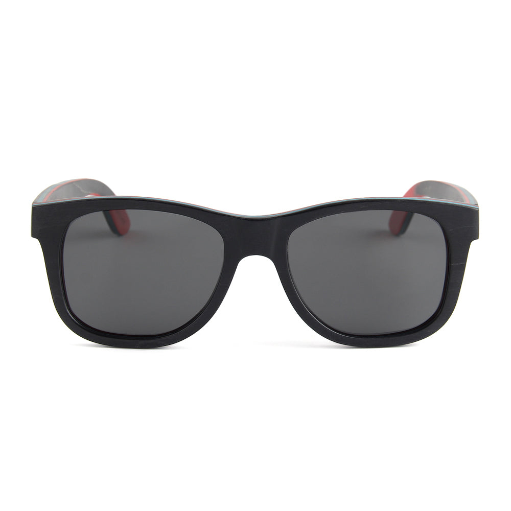 Recycled Skatedeck Sunglasses (Polarized Lenses) Black Ollie by WUDN