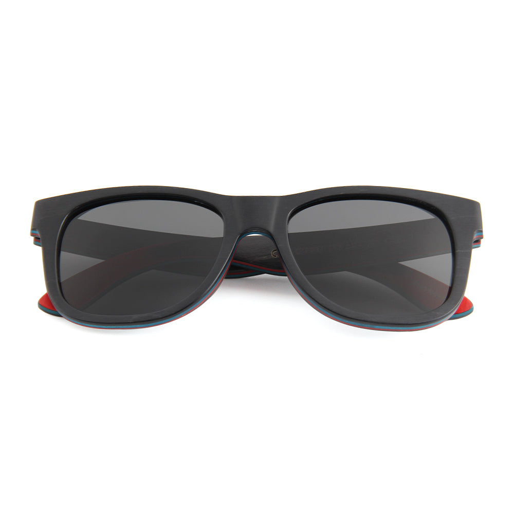 Recycled Skatedeck Ollie Black Sunglasses by WUDN