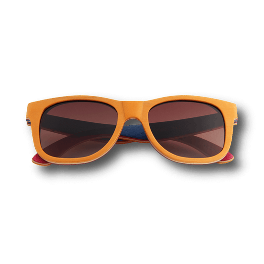 Recycled Skatedecks Halfpipe Orange Sunglasses by WUDN