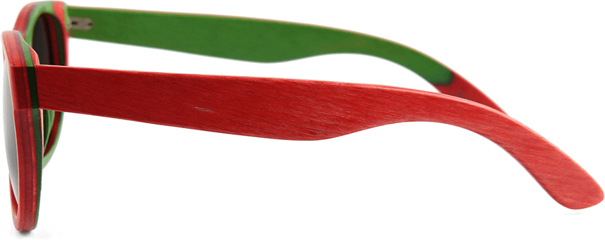 Recycled Skatedeck Bluntslide Red Sunglasses by WUDN, Sunglasses - WUDN