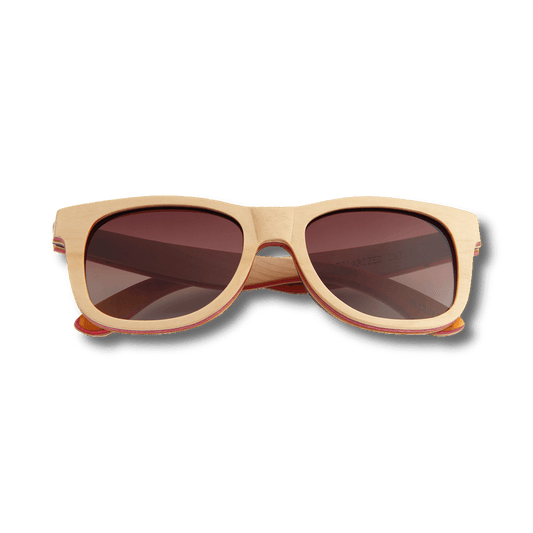Recycled Skatedeck Kickflip Natural Sunglasses by WUDN