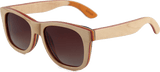 Recycled Skatedeck Kickflip Natural Sunglasses by WUDN, Sunglasses - WUDN