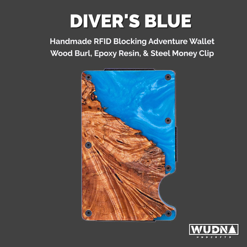 WUDN Adventure Wallet (Resin & Wood Coastline Collection)