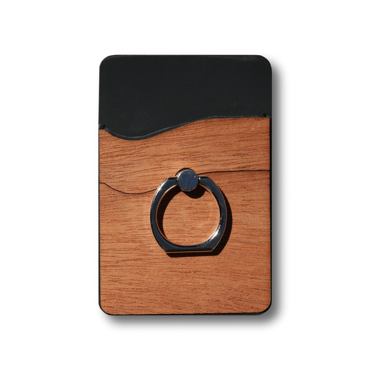 Customizable Wooden Wallet Ring Phone Holder, Custom Laser Engraved