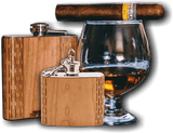 High Quality 6 oz. Wooden Hip Flask - Hand Crafted from Local Wood, Bar - WUDN