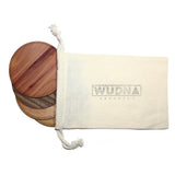 Wooden Coasters 4" (Hot Air Balloon in Mahogany) 4-Pack